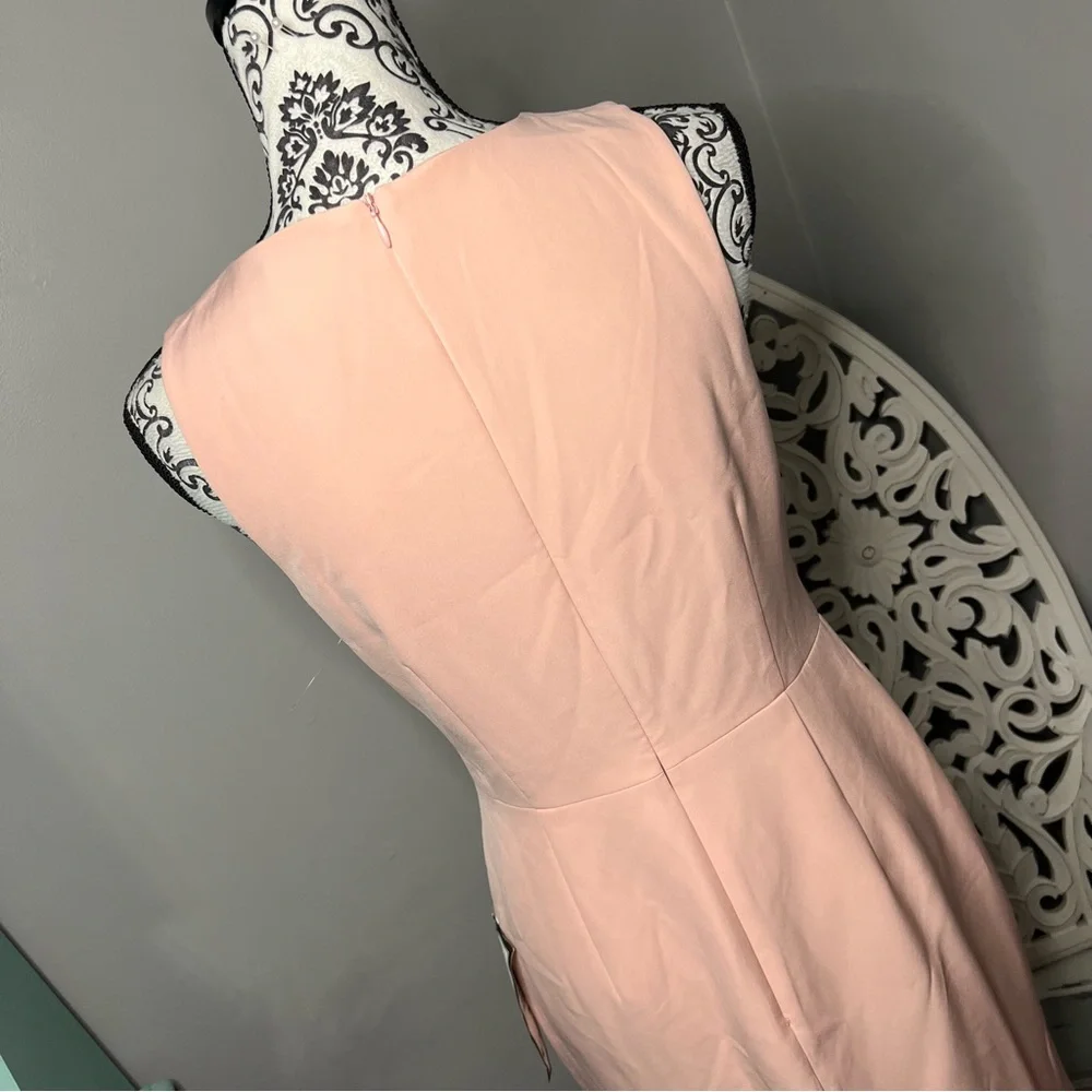 Eliza J Ruffle Drape Sleeveless Maxi Dress Evening Gown Size 6 Wedding Guest - Picture 13 of 16